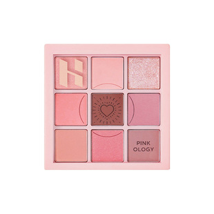 holika惑丽客九色眼影#03PINKOLOGY水蜜桃色显色减龄珠光哑光卧蚕