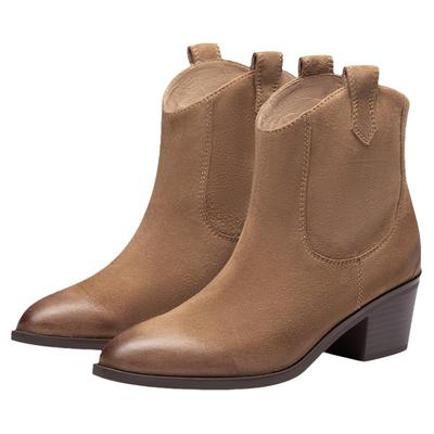 【笑笑同学同款】KISSCAT接吻猫美拉德沙漠复古西部靴