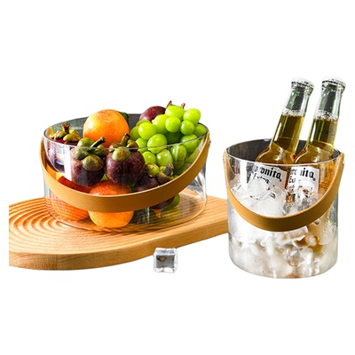 轻奢水果盘手提篮家用水果桶