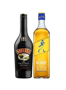 【官方旗舰店】尊尼获加耀澄调配威士忌+百利原味甜酒调酒组合