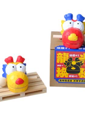 俗画说龙年实木木鱼龙运当头解压