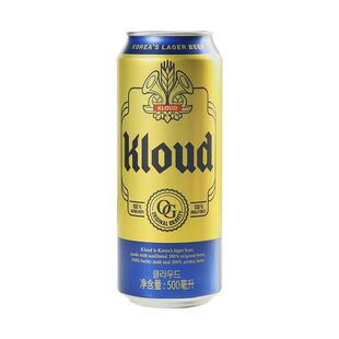 韩国进口Kloud乐天七星克洛德全麦汁发酵清爽啤酒500ml醇厚口感