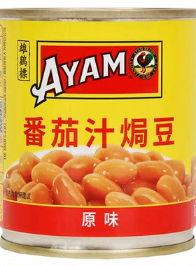 雄鸡标蕃茄汁焗豆罐头即食