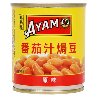 雄鸡标番茄汁焗豆罐头230g*3罐 原装进口即食美味 野餐