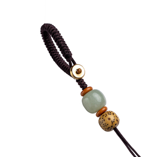 钥匙手把件挂绳和田玉车钥匙挂件绳平安扣编绳半成品配饰车挂绳