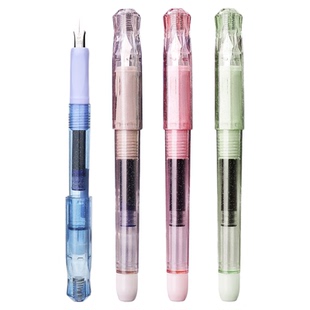 白雪直液式钢笔正姿钢笔三年级小学生专用化学可擦钢笔可换囊钢笔高颜值女生成人练字书法大容量钢笔FP09