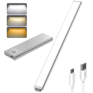 跨境爆款 分体式人体感应橱柜灯 磁吸USB充电免布线 可更换电池包