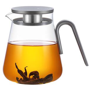 尚明高端玻璃泡茶壶家用加厚耐高温可加热煮花茶壶过滤大容量单壶