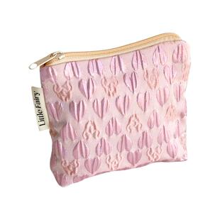 粉色爱心口红化妆包女便携式小号旅行洗漱内胆包护肤品收纳大容量