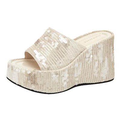 达芙妮2024夏季增高凉拖鞋