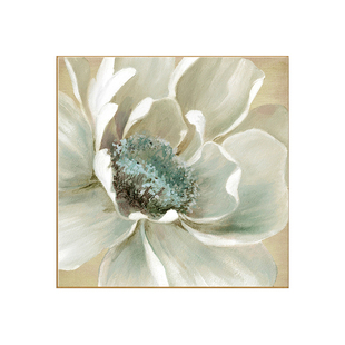 美式轻奢灰调子抽象印象派手绘花卉装饰画客厅背景墙挂画艺术画芯