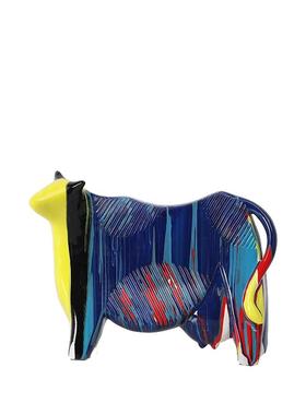 波普风树脂彩色牛装饰摆件