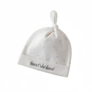 婴儿胎帽秋季新款新生儿帽子A类纯棉0-6个月初生宝宝防风护囟门帽