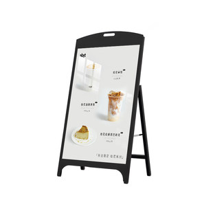 铁质海报架户外菜品折叠夜市防风立式展牌咖啡店kt板展架落地水牌