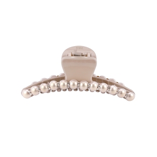 SHINE萱子饰品香槟粉珍珠抓夹女后脑勺夹亚克力发夹生日礼物