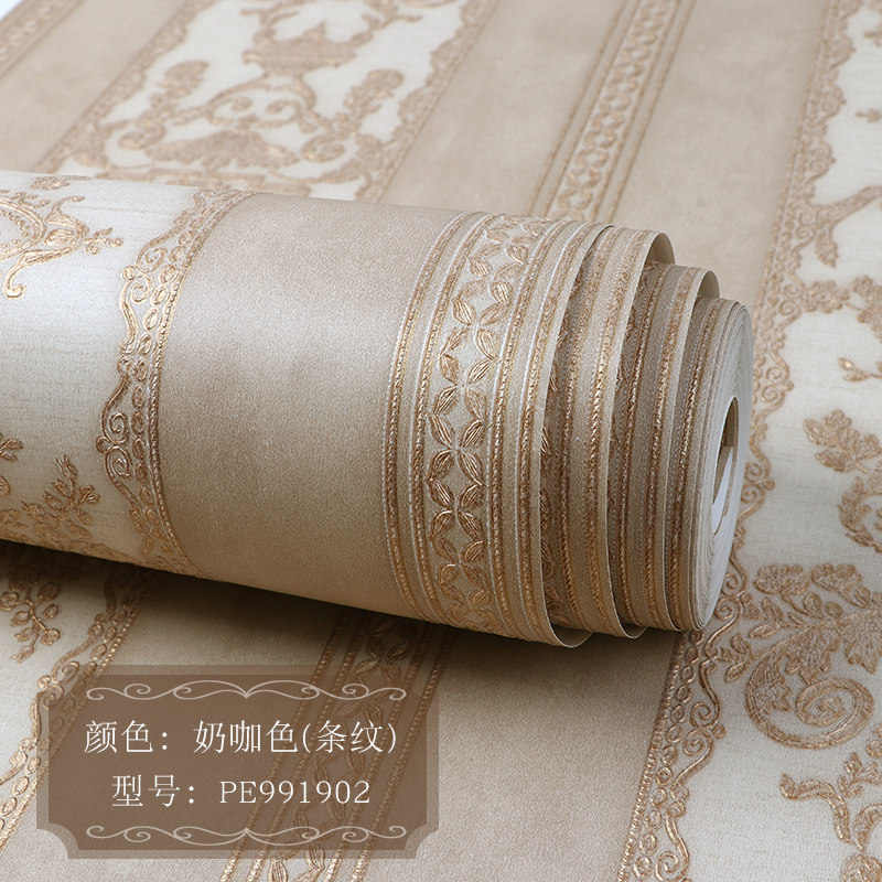 3D立体浮雕欧式花壁纸2024新款无纺布墙纸奢华卧室客厅背景墙复u.,家装主材,无纺布墙纸,淘宝优惠券,粉丝福利购,淘宝优惠卷