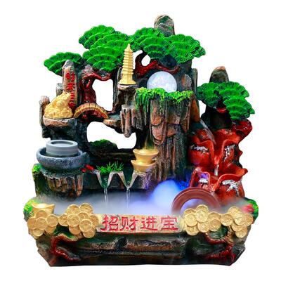 流水喷泉生财开业送礼店铺假山