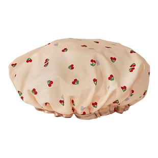 双层浴帽女防水洗澡家用防油烟头套女童干发膜专用沐浴帽2025新款