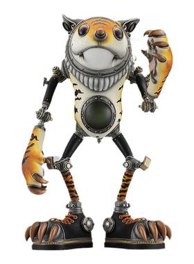 树脂铜质全身5处可动关节卡通虎