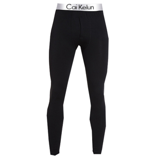 男士保暖裤加绒中厚打底裤秋冬季紧身内穿单件薄款秋裤薄绒裤CK0