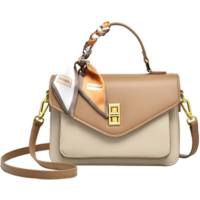 母亲节礼物包包时尚撞色小方包