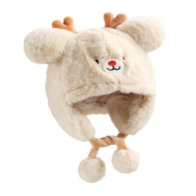 贝肽斯婴儿帽子加绒加厚毛绒帽