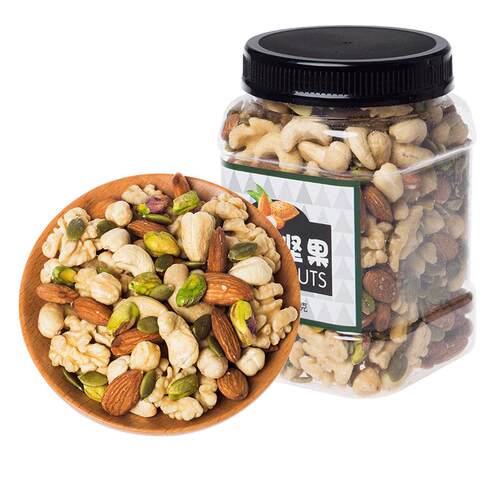 混合坚果500g无添加每日坚果综合果仁无加糖盐孕妇零食净重罐装