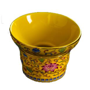 京隆堂 珐琅彩陶瓷茶漏茶滤 创意茶叶过滤网泡茶器架功夫茶具配件