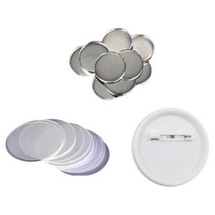 58MM徽章机耗材马口铁吧唧塑料底荷兰针荷兰针日谷铁底塑料回形针