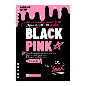 PINK BLACK小槑限定！新款美式不硌手活页本B5女生高颜值横线笔记本本子可拆卸活页夹学生好看的A5日记线圈本