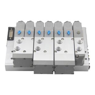 下插式集成电磁阀岛4V220/230C/E/二/三位五通气动换向阀组汇流板