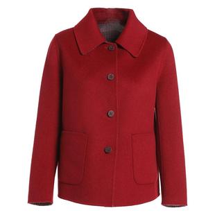 【绵羊毛】乔万尼2025秋装短款羊毛呢大衣时尚双面穿EI4B537