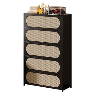 家用陈列柜客厅沙发边置物架中古展示柜落地多层书架一体靠墙架子