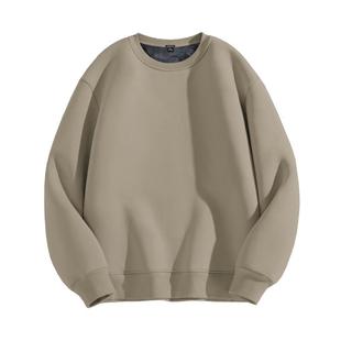 GV真维斯加绒卫衣男款秋冬季重磅新款男士加厚保暖圆领男装外套A