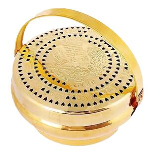 结婚纯铜火铳旺盆农村女方嫁妆传统婚礼铜火炉婚礼新娘陪嫁小暖炉