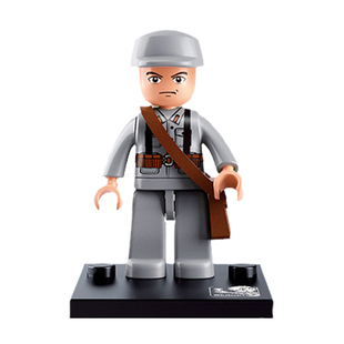 二战解放军盟军苏联军事士兵人仔迫击炮重机枪轻武器拼装积木玩具