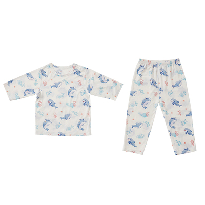 可优比儿童家居服套装宝宝睡衣竹棉夏季空调服新款透气外出服春夏