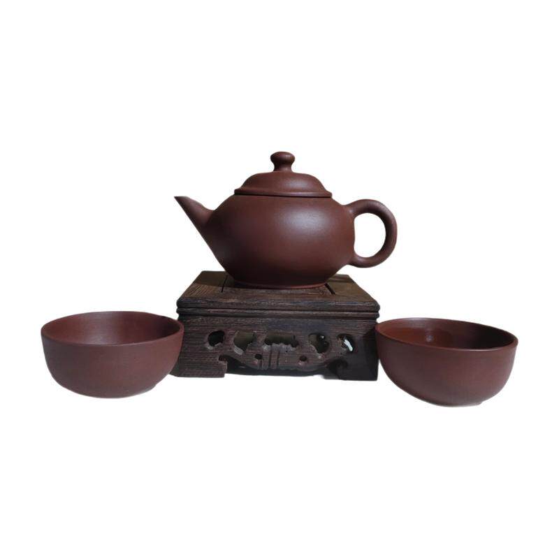 手工高端中式复古原矿红泥水平竹节壶家用功夫茶具容量160cc