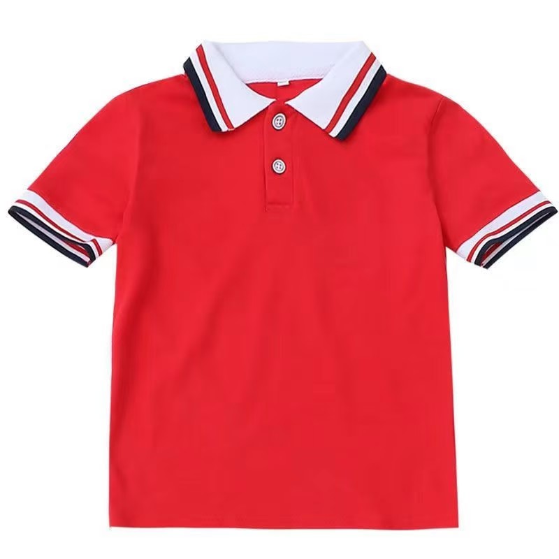 幼儿园园服小学生校服班服夏季短袖纯棉POLO衫英伦风运动儿童T恤