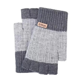 半指手套男露指冬季骑行加厚毛线漏指头学生写字针织保暖半截无指