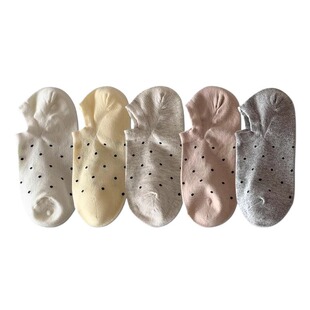 波点袜子女款可爱夏薄款浅口隐形船袜防滑不掉跟透气吸汗防臭短袜