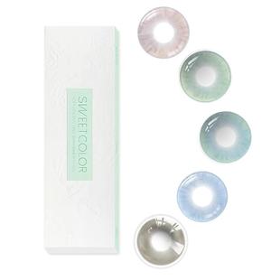 SweetColor日抛美瞳10片蓝色冰河天使水色秘境无锁边同款隐形眼镜