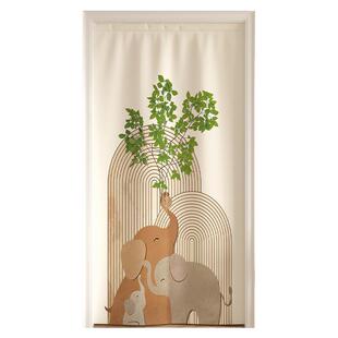 高级感门帘布艺挂帘防蚊装饰帘隔断帘卧室家用免打孔四季帘门帘