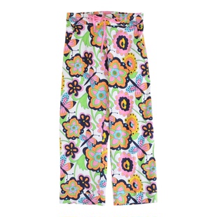 清仓睡裤女 外贸全棉家居裤磨毛绒布春秋冬季碎花纯棉单件裤子女