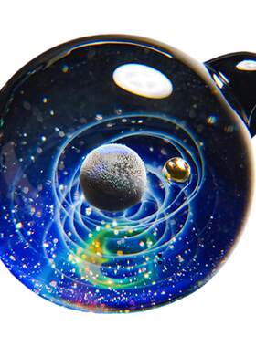黄金白银变彩制成悬浮宇宙花纹