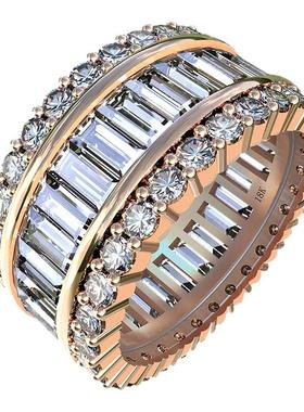 欧美风钻戒私人纯银铂金珠宝设计