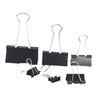 长尾夹莫兰迪色财务票夹燕尾夹大号中号小号票据铁夹子办公用品