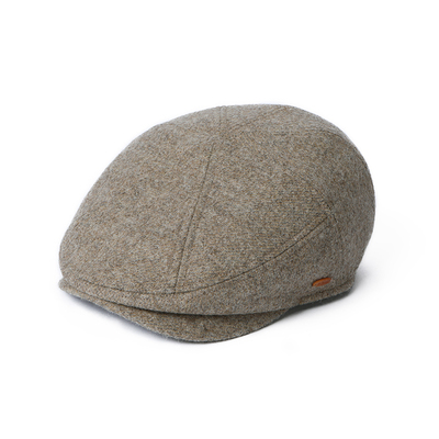 mrduck英国MOON粗花呢鸭舌帽子男