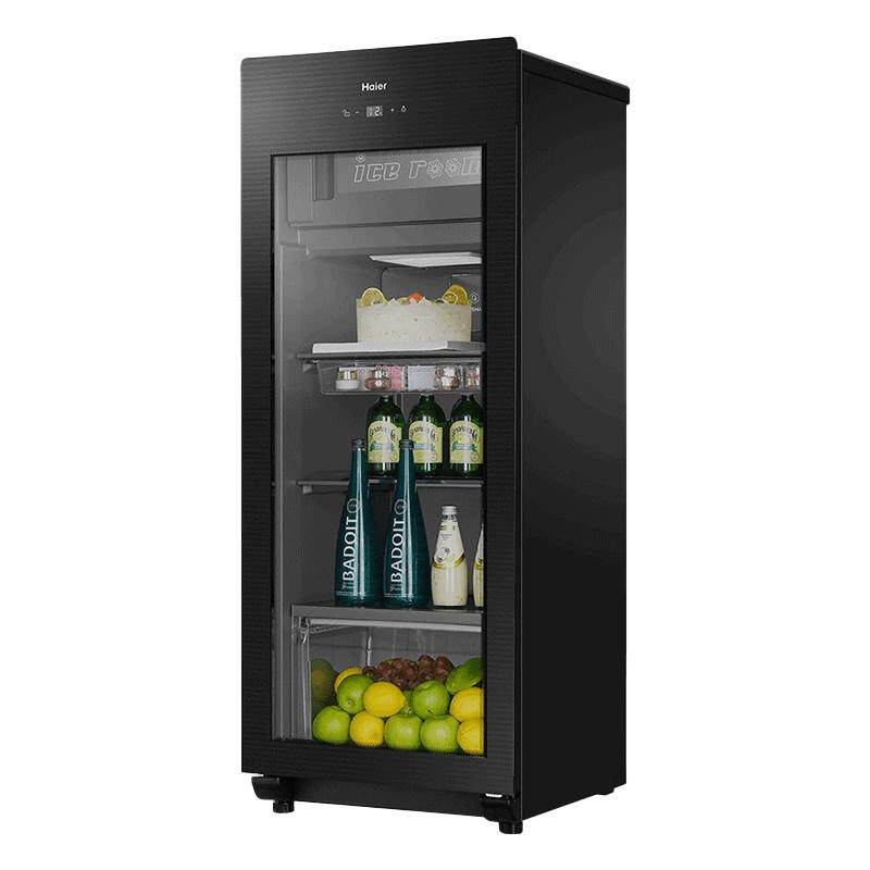 海尔167L冰吧酒柜冷冻室可制冰