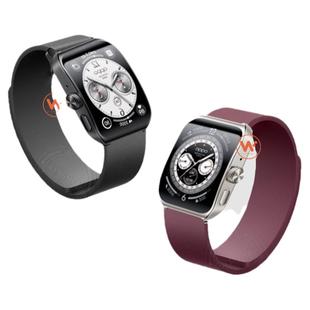 适用OPPOwatch4pro手表带S科纳皮磁吸表带watchX2真皮watch3pro运动watch2智能女生秋冬表链男士腕带高级手环